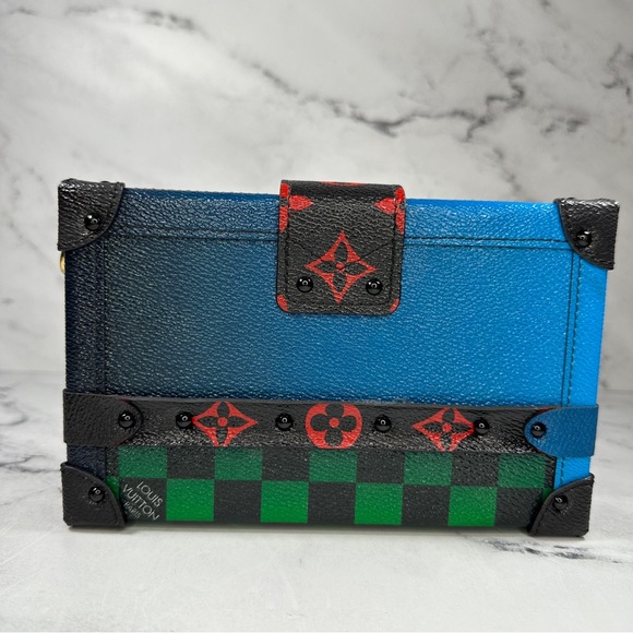 Louis Vuitton Petite Malle Race print checker trunk crossbody leather LV bag - Picture 3 of 16